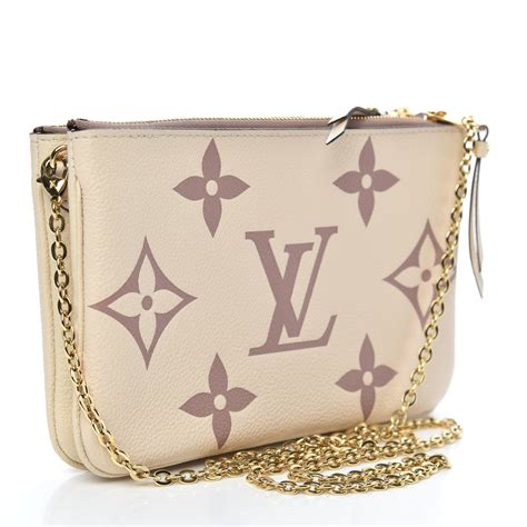 monogram double zip pochette